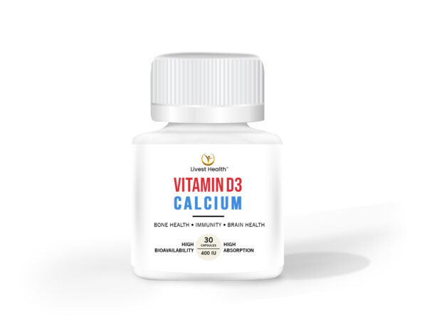 Image showing the bottle of Vitamin D3 and Calcium tablets